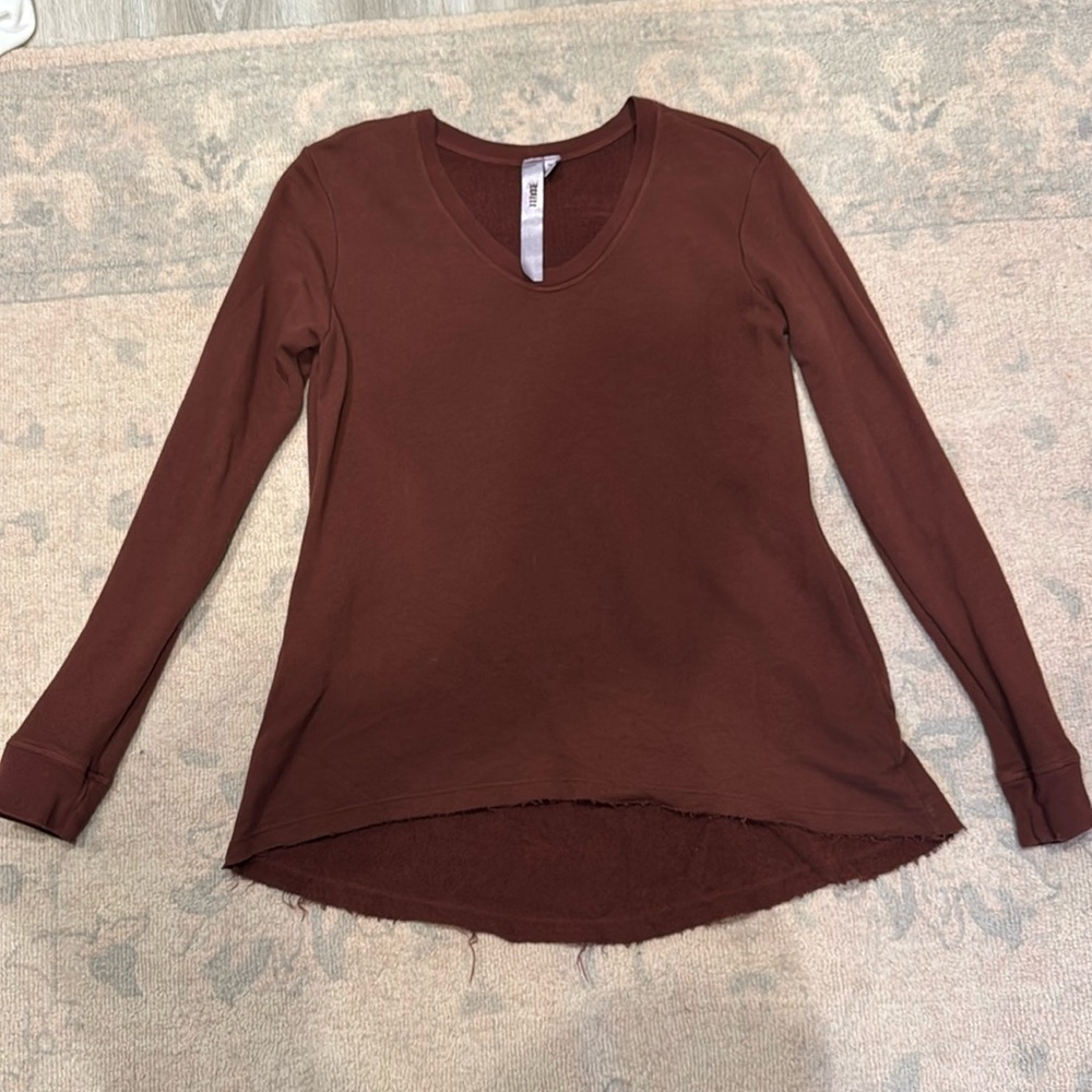 Wilt high/low hem brown tunic sweatshirt